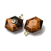 Natural Tiger Eye Pendants G-P588-02G-08-2