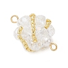 Glass Beaded Round Sphere Links PALLOY-MZ00874-07-3