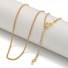 Brass Wheat Chain Necklaces for Women NJEW-U011-09G-1