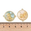 Epoxy Resin & Shell Connector Charms KK-K380-11A-G-3