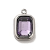 304 Stainless Steel Glass Pendants STAS-L022-062P-03-1