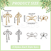 20Pcs 4 Styles Brass Pendants KK-ME0001-43-2