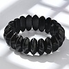 Bicone Natural Obsidian Beads Stretch Bracelets for Women Men BJEW-C097-05E-2