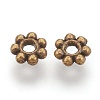 Tibetan Style Alloy Daisy Spacer Beads X-TIBEB-A101757-AB-FF-2