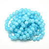 Baking Painted Crackle Glass Beads Strands X-DGLA-Q023-6mm-YS42-3