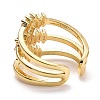 Three Line Cubic Zirconia Cuff Ring LS-RJEW-E170-02G-3