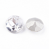Pointed Back & Back Plated Glass Rhinestone Cabochons RGLA-J012-8mm-001-2