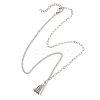 Alloy Tassel Pendant 304 Stainless Steel Mixed Chain Necklaces NJEW-JN05882-4