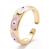 Brass Enamel Cuff Rings RJEW-I077-18G-2