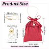 8 Sets 4 Colors Satin Jewelry Drawstring Gift Bags ABAG-BC0001-40-2