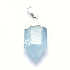 Natural Gemstone Pointed Pendants G-I196-10S-2