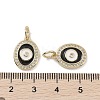 Real 18K Gold Plated Brass Micro Pave Cubic Zirconia Pendants KK-L209-064G-01-3