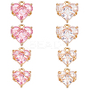 8Pcs 4 Styles Brass Charms KK-WR0001-60-1