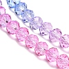 Transparent Painted Glass Beads Strands DGLA-A034-T6mm-A08-4