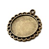 Tibetan Style Pendant Cabochon Settings LS-TIBE-21668-AB-NR-2