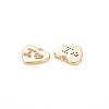 Brass Micro Pave Clear Cubic Zirconia Charms KK-S364-103-2