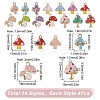 56Pcs 14 Style Alloy Enamel Pendants ENAM-SC0003-77-2