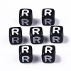 Opaque Acrylic Beads X-SACR-N002-01R-2