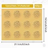 34 Sheets Self Adhesive Gold Foil Embossed Stickers DIY-WH0509-084-2