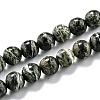 Natural Green Zebra Jasper Beads Strands G-O199-05A-1