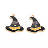 Light Gold Alloy Enamel Pendants ENAM-S126-122-2