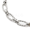 304 Stainless Steel Faceted Oval Link Chain Necklaces NJEW-K249-19P-2