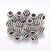 Tibetan Silver Alloy Barrel Large Hole European Beads LFH10203Y-NF-2