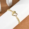 Brass Micro Pave Cubic Zirconia Link Bracelets LS-BJEW-M050-06G-02-3