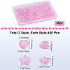 800Pcs 2 Styles Eco-Friendly Transparent Acrylic Beads TACR-SP0001-01C-2