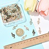 60Pcs 4 Colors Alloy Enamel Pendants ENAM-YW0005-58-4
