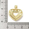 Rack Plating Brass Micro Pave Cubic Zirconia Pendants KK-F869-04G-3