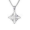 Vintage 304 Stainless Steel Witch Knot Pendant Necklaces WGBCAF0-01-6