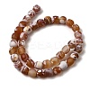 Dyed & Heated Natural Fire Crackle Agate Beads Strands G-NH0067-B02-2