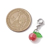 Round Resin Imitation Cat Eye Pendant Decortion HJEW-JM01986-02-3