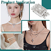 1Pc Sterling Silver with Clear Cubic Zirconi Box Clasps FIND-BC0013-93A-6