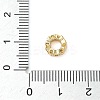 Brass Micro Pave Clear Cubic Zirconia European Beads ZIRC-I356-28G-3