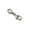 Zinc Alloy Lobster Claw Clasps PALLOY-JF04249-03-4
