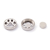 304 Stainless Steel Magnetic Diffuser Locket Aromatherapy Essential Oil Buckle AJEW-M027-14P-3