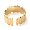 304 Stainless Steel Twist Open Cuff Ring for Women RJEW-I098-19G-3
