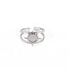 201 Stainless Steel Open Cuff Finger Ring Enamel Settings LS-STAS-S119-159B-P-1