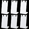10Pcs L Shaped Acrylic Single Necklace Display Stands NDIS-SC0001-02B-1