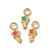 Ion Plating(IP) 304 Stainless Steel Enamel Charms STAS-G351-06G-1