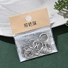 SHEGRACE Brass Micro Pave Clear Cubic Zirconia Hoop Earrings Findings XGR0154P-96P-6