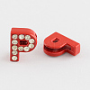 Mixed Color Zinc Alloy Grade A Rhinestone Letter Slide Charms ALRI-S130-P-2