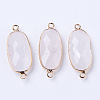 Natural Rose Quartz Links Connectors G-R472-03I-1