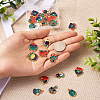 Spritewelry 24Pcs 12 Style Rack Plating Alloy Enamel Pendants ENAM-SW0001-01-14