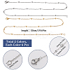 12Pcs 2 Colors 304 Stainless Steel Satellite Chain Necklaces Set NJEW-SC0001-13-2