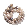 Electroplated Natural Violet Strawberry Quartz Round Beads Strands G-L598-A06-01-3