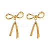 304 Stainless Steel Dangle Stud Earrings EJEW-I318-02G-02-4
