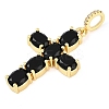 Rack Plating Brass Cubic Zirconia European Dangle Charms KK-P287-47G-3